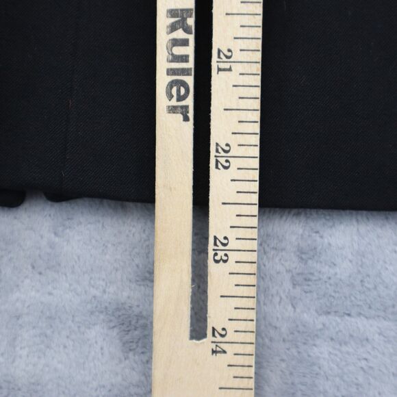 View Suit Womens 12 Black Skirt Suit Notch Lapel Single Breasted Blazer - Picture 7 of 16